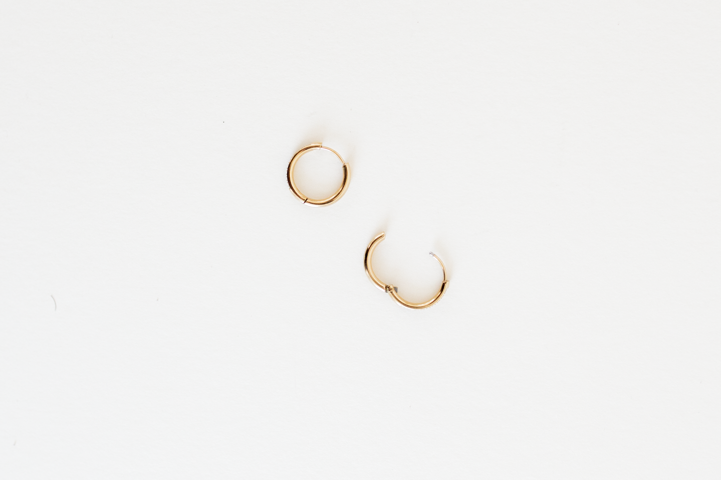 Kaitie Gold Huggies with CZ Diamonds