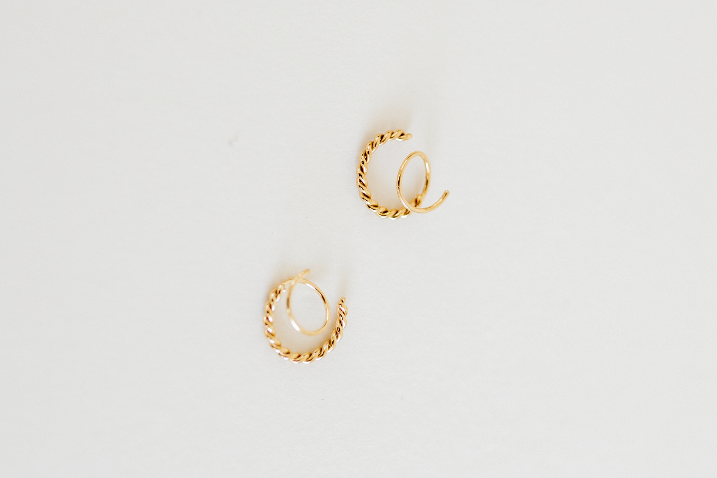 Feenix Gold Twist Huggie Earrings