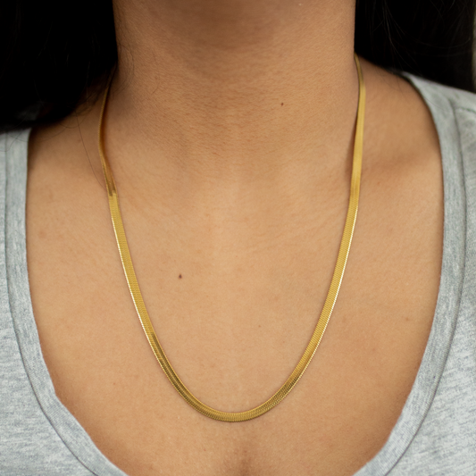 Kiersten - Herringbone Gold Necklace